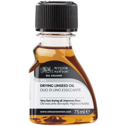 75ml Winsor & Newton Drying Linseed Oil bottle for fast-drying and high gloss oil painting