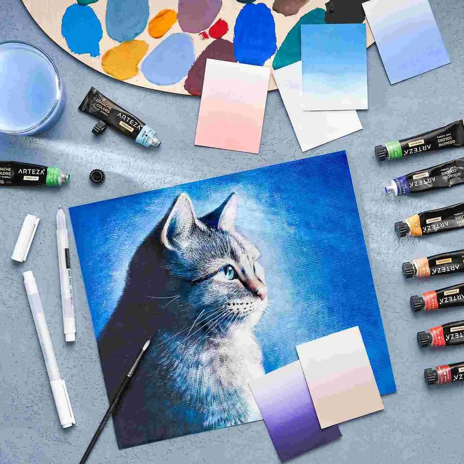 ARTEZA-Gouache-Paint-Set_-Set-Colors-in-12ml-Tubes-Arteza-1695646854935.jpg ARTEZA Gouache Paint Set, Set Colours in 12ml Tubes - Image 13