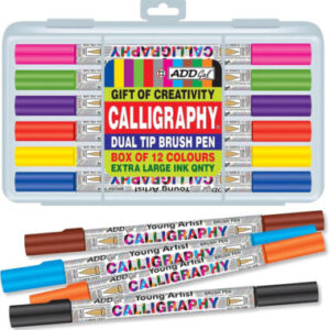 Add Gel Calligraphy Twin Tip Brush Pen Set of 12