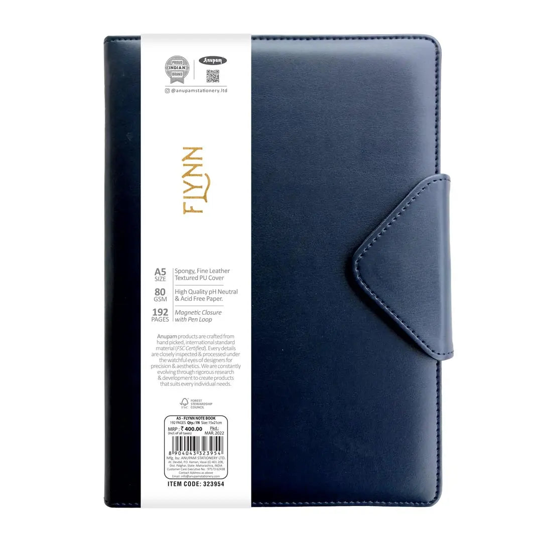 Anupam-Flynn-Journal-Diary-Notebook-A5-Anupam-1673313780.jpg Anupam Flynn Journal/Diary Notebook A5 - Image 1
