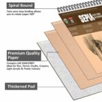 Anupam Sepia (Beige) Toned Sketchbook -140 GSM - Wireo Book - Image 3