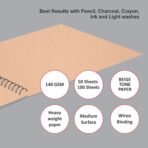 Anupam Sepia (Beige) Toned Sketchbook -140 GSM - Wireo Book - Image 4
