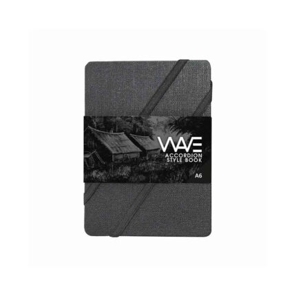 Anupam Wave Fan Folding Black Paper Accordion Book 180 GSM