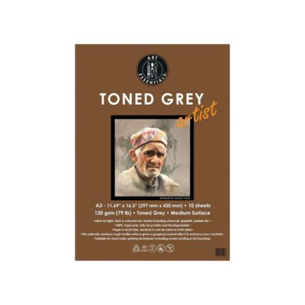 Art Essentials Toned Grey Sketching Paper - 120gsm PolyPack