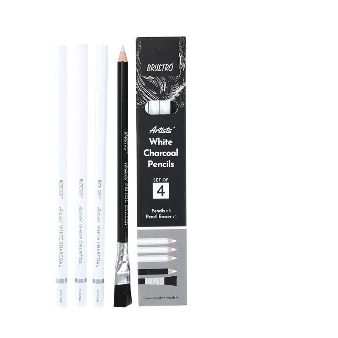 BRUSTRO Artists White Charcoal Pencil Set BRUSTRO Artists White Charcoal Pencil Set