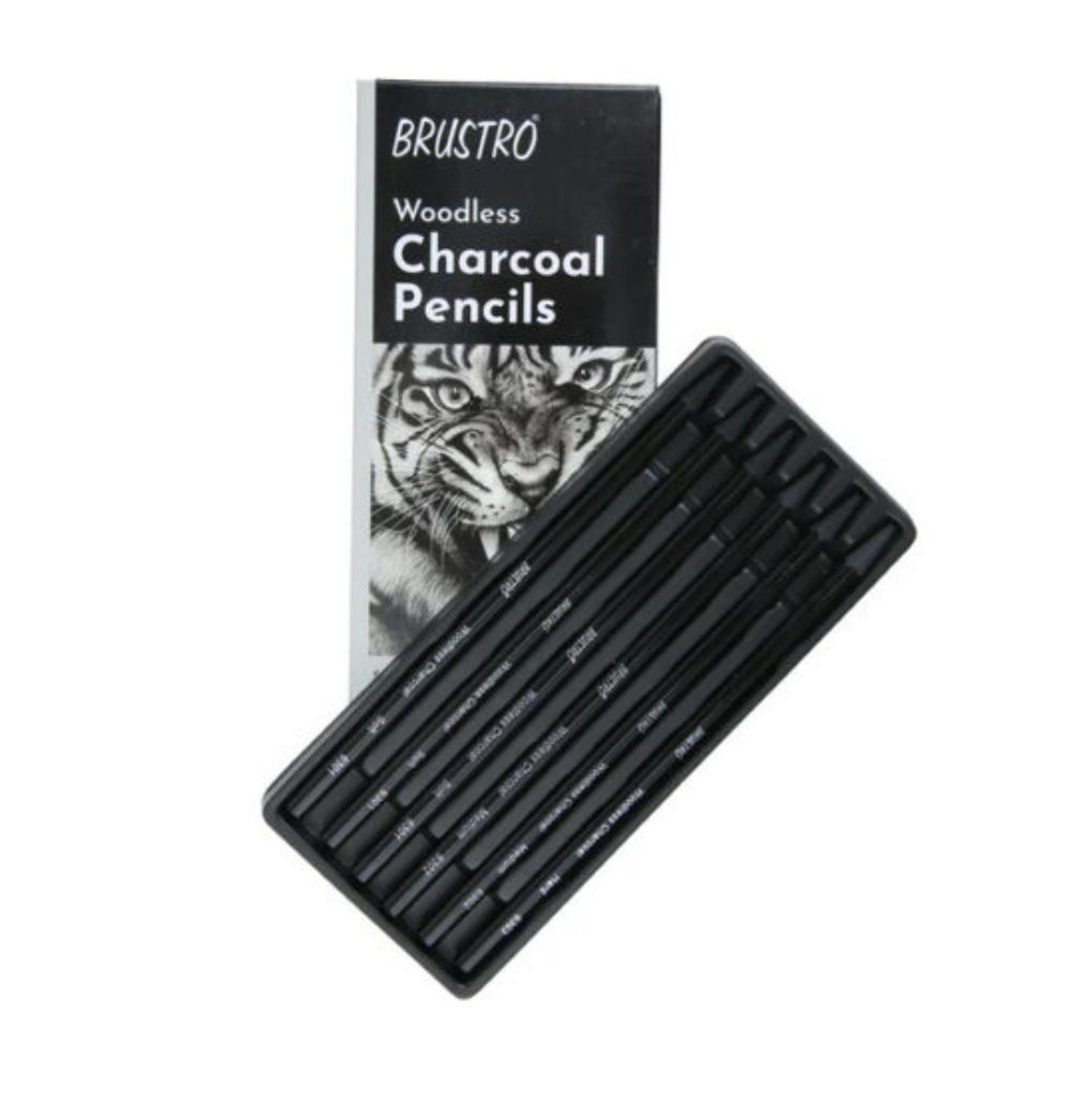 Br chp Brustro Woodless Charcoal Pencils Set of 6 - Image 1