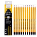Brustro 2 HB Extra Dark Pencil with Eraser Tip Pack Of 12