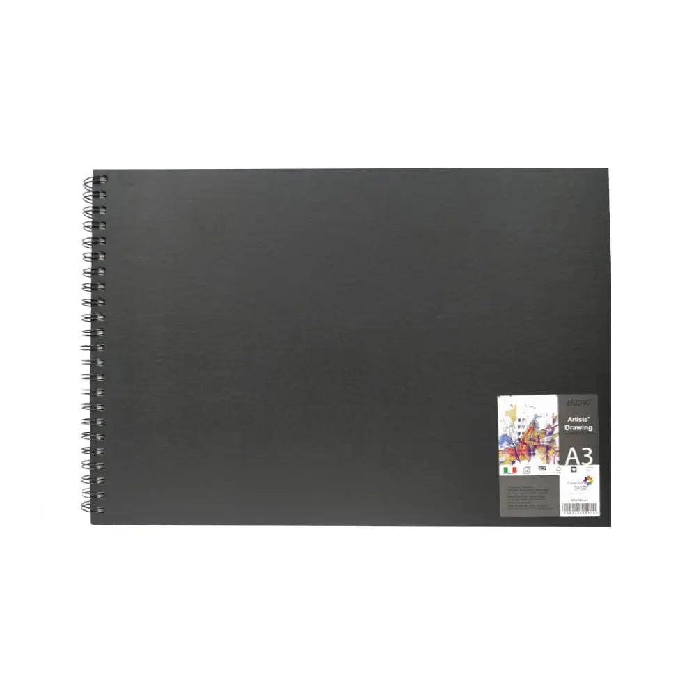 Brustro Artists Sketch Book Wiro Bound A4 Size, Landscape, 116 Pages, 160 GSM (Acid Free)