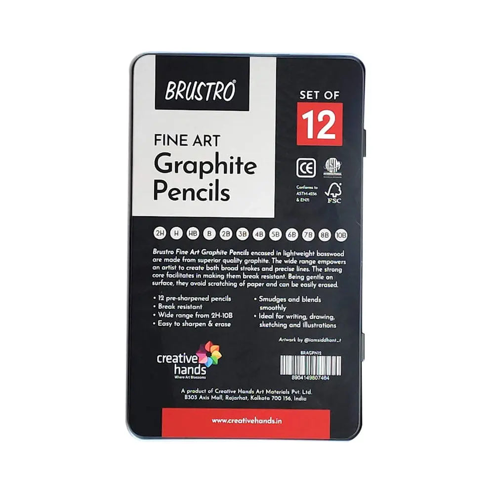 Brustro-Artist-Graphite-Pencil-Set-Of-12-Brustro-1667653870.jpg Brustro Artist Graphite Pencils Set Of 12 - Image 2