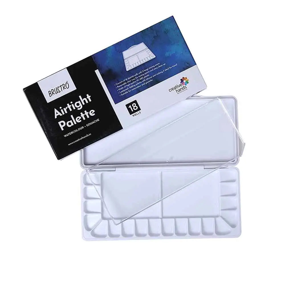 Brustro-Artists-Airtight-Palette-18-Wells-for-Watercolour-and-Gouache-Brustro-1672143572.jpg Brustro Artists Airtight Palette 18 Wells for Watercolour and Gouache - Image 1