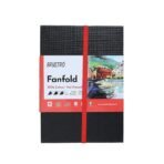 Brustro Artists Fanfold Watercolour Book 100% Cotton Mouldmade 300 GSM,10.5x15cm