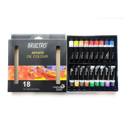 Brustro Artists Oil Colour Set Of 18 (12ml Tubes)