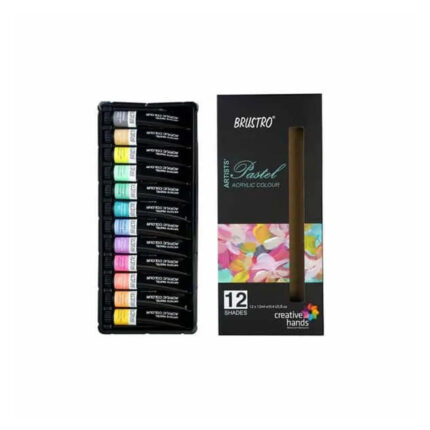 Brustro Pastel Acrylic Paints Set of 12 Shades x 12ml