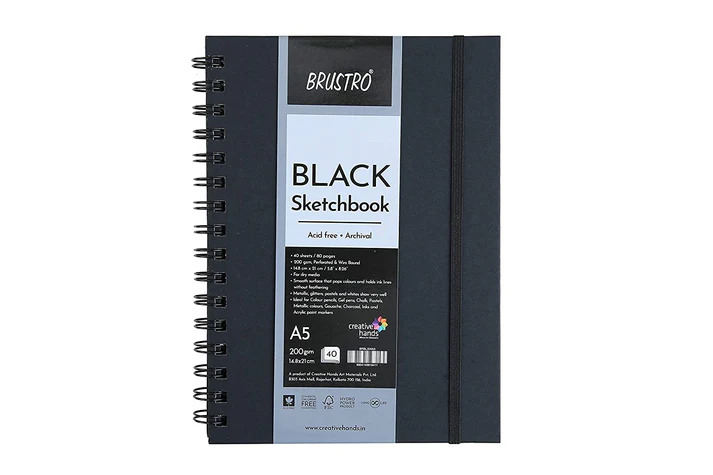 Brustro Black Sketchbook 200gsm