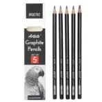 Brustro Graphite Pencil set of 5 (2B, 4B, 6B, 8B, 10B)