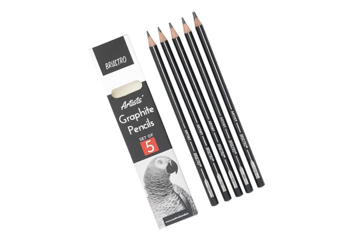 Brustro Graphite Pencil set of 5 (2B, 4B, 6B, 8B, 10B)