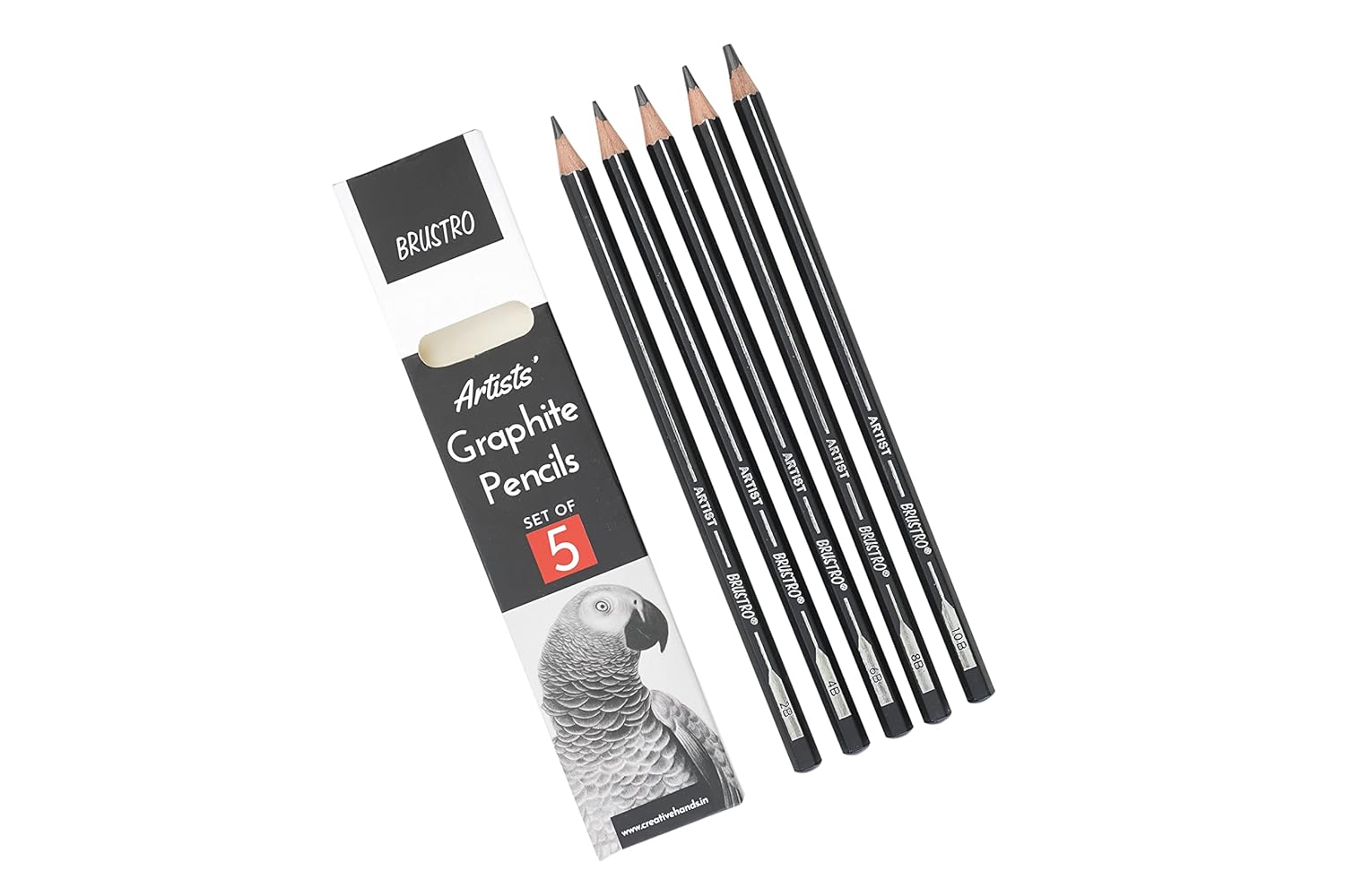 Brustro Graphite Pencil set of 5 (2B, 4B, 6B, 8B, 10B) Brustro Graphite Pencil set of 5 (2B, 4B, 6B, 8B, 10B)