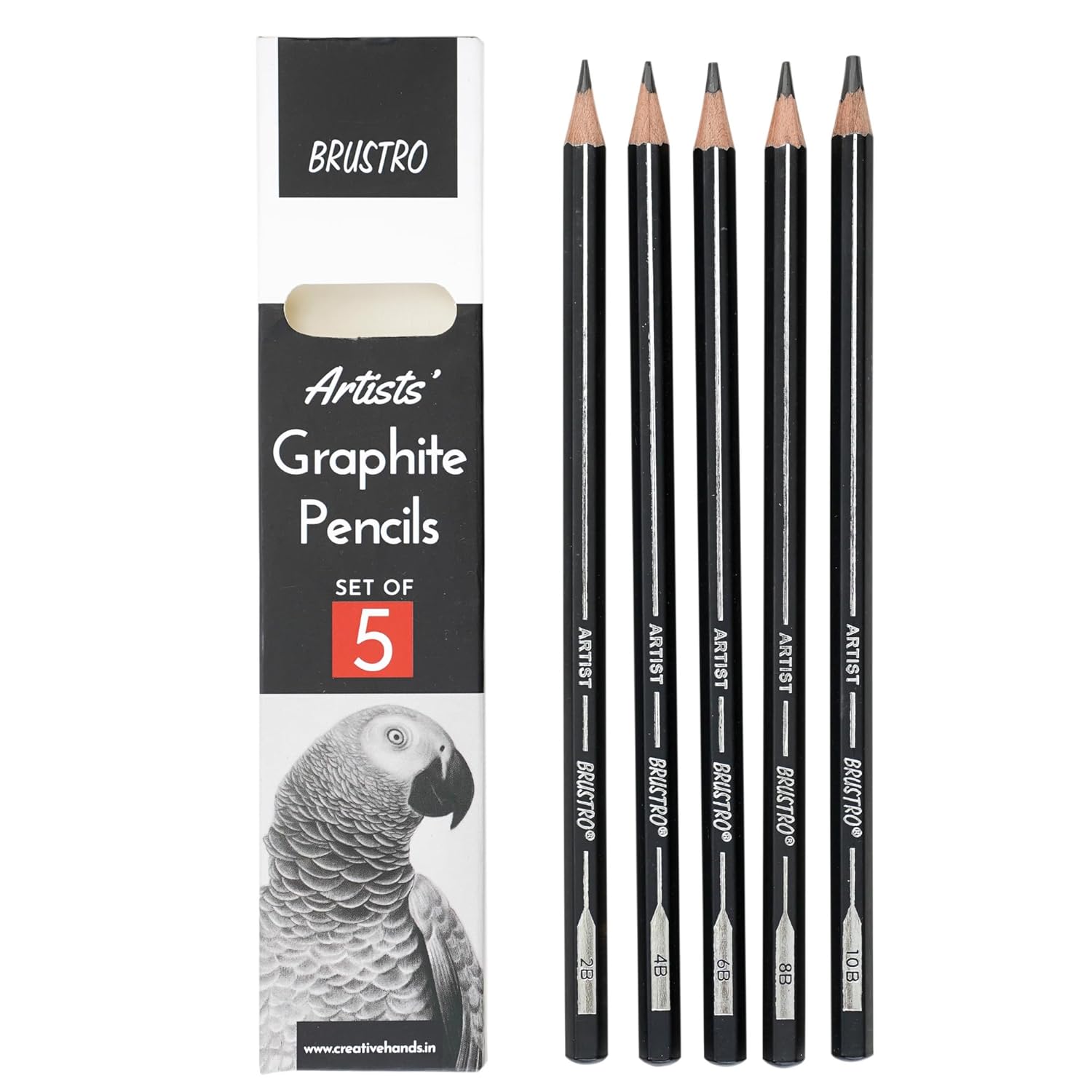 Brustro Graphite Pencil set of 5 (2B, 4B, 6B, 8B, 10B) Brustro Graphite Pencil set of 5 (2B, 4B, 6B, 8B, 10B)