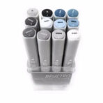 Brustro Twin Tip Alcohol Based Marker Set of 12 -Greys - Image 4
