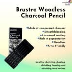 Brustro Woodless Charcoal Pencils Set of 6