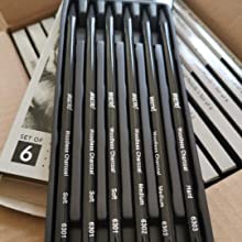 Brustro Woodless Charcoal Pencils Set of 6 2 Brustro Woodless Charcoal Pencils Set of 6
