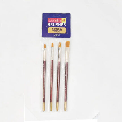 Synthetic Gold Flat Brush Set