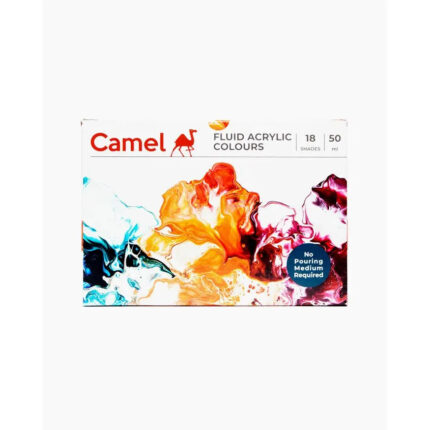 Camel Fluid Acrylic Colours Assorted Pack in18 Shades