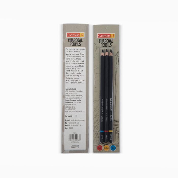 Camlin Charcoal Pencils Set of 3