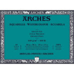 Arches Watercolour-Aquarelle-Natural White Fine Grain/Cold Press,640GSM,4 Side Glued Pad,10SHT