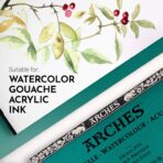 Arches Watercolour-Aquarelle-Natural White Fine Grain/Cold Press,640GSM,4 Side Glued Pad,10SHT - Image 2