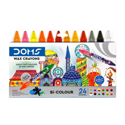 DOMS-Bi-Colour Crayons Two Sided Colours in one Crayon
