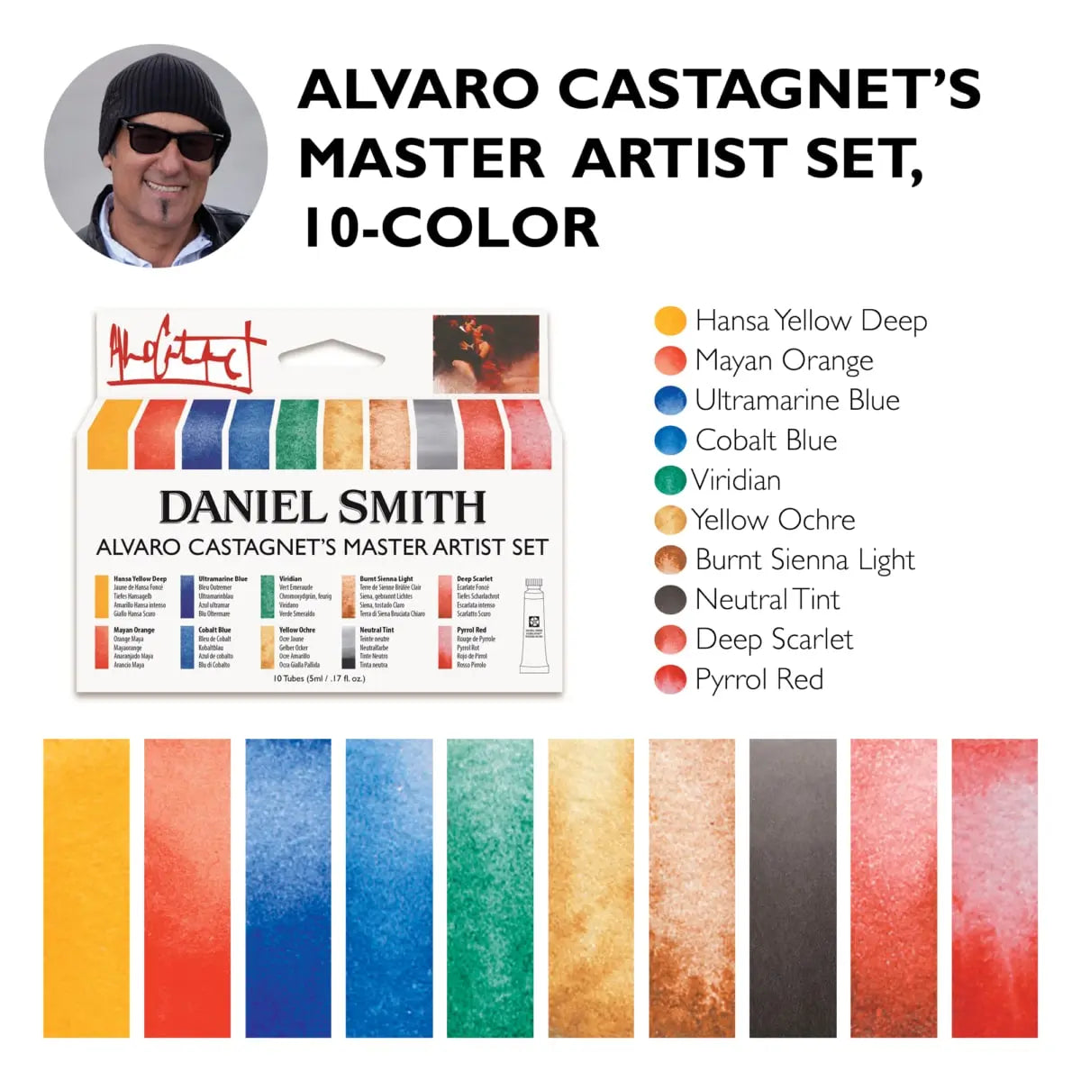 Daniel Smith Alvaro Castagnet Master Artist Watercolor (Set 10x5ml) - Image 2