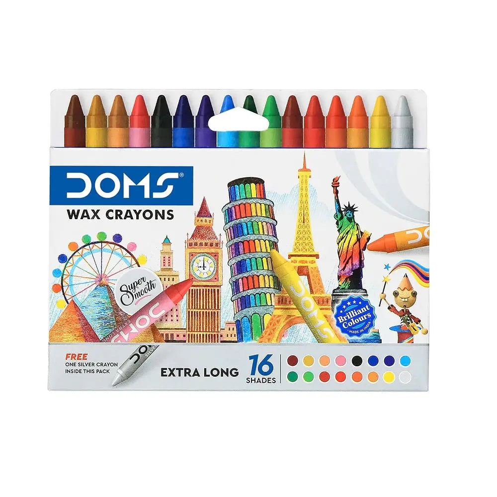 Doms-Extra-Long-Wax-Crayon-Sets-Doms-61623911.jpg Doms Extra Long Wax Crayon Sets - Image 1