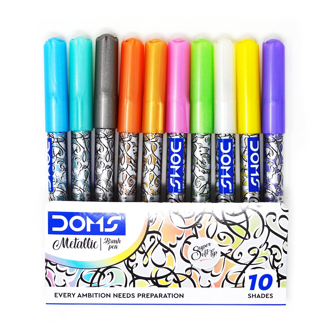 Doms Metallic Brush Pen Set 10 Shades 2 Doms Metallic Brush Pen Set 10 Shades
