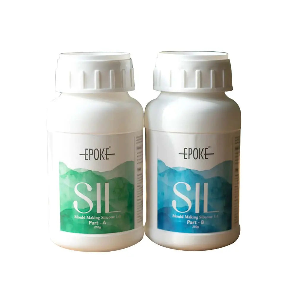 EPOKE-SIL-Silicone-Mould-Making-1-1-Ratio-Epoke-1671014877.jpg EPOKE SIL Silicone Mould Making product packaging showcasing tear-resistant silicone designed for mould making with a 1:1 mixing ratio