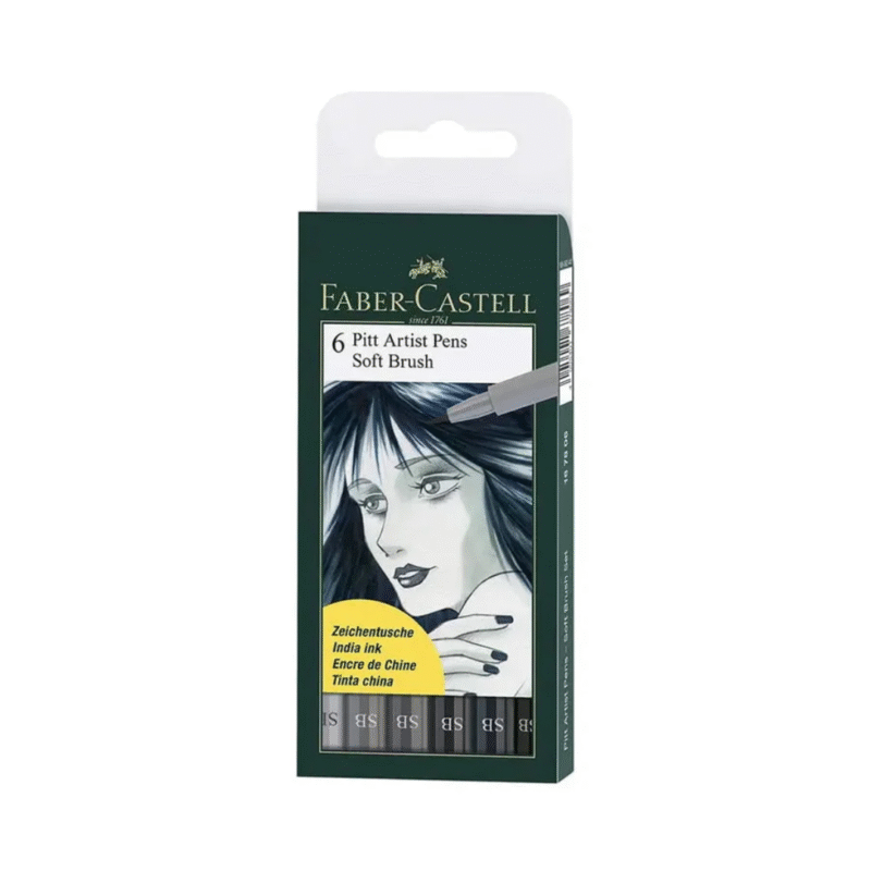 Faber-Castell PITT Artist Pens Soft Brush set of 6