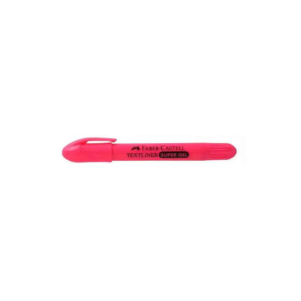 Faber-Castell Super Gel Highlighter, vibrant fluorescent gel highlighter with chisel tip, ergonomic design, and ink-free technology for clean, smooth highlighting on various paper types.