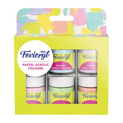 Fevicryl Pastel Acrylic Colours - Set of 6 (15ml)