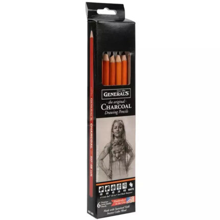 Generals Charcoal Drawing Pencil Set of 6