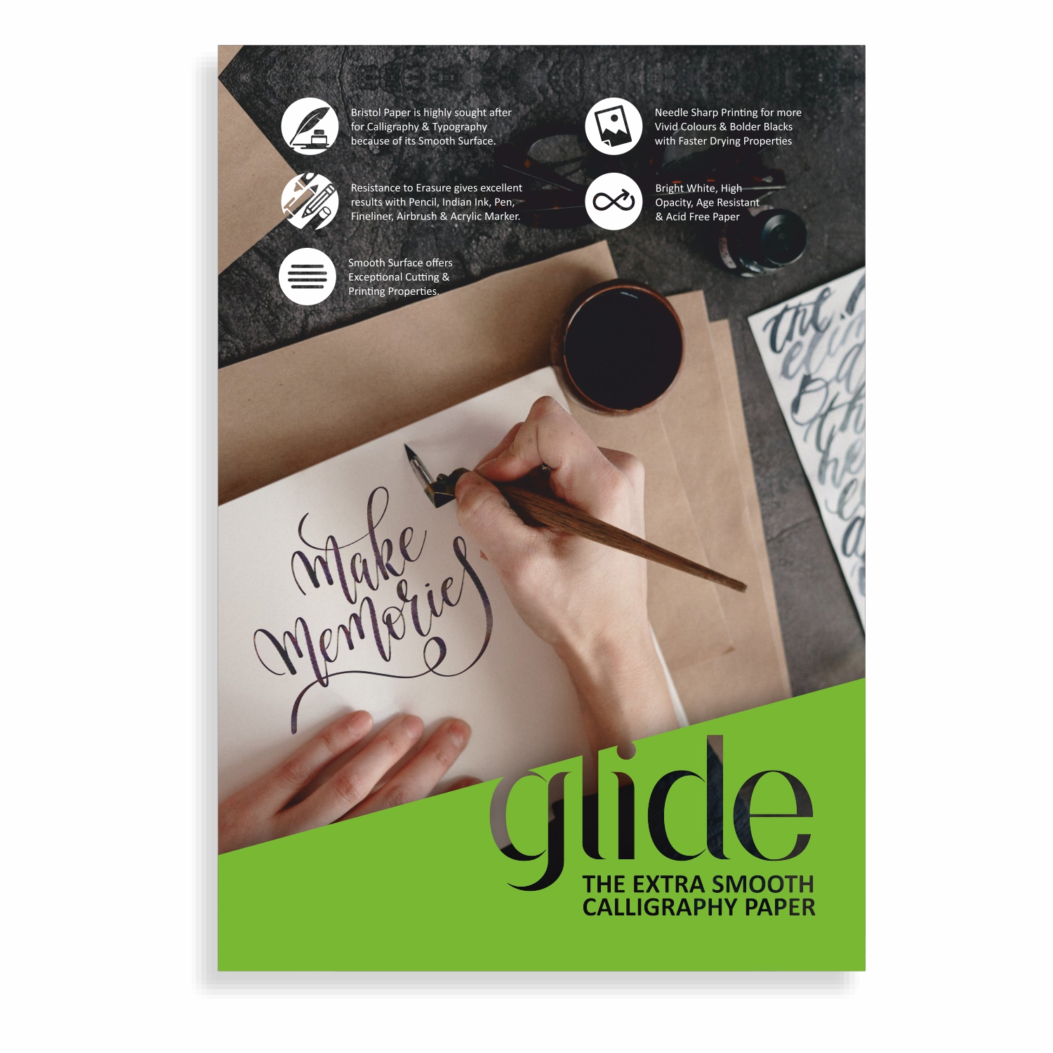 Glide-Calligraphy-Book-1 Anupam Calligraphy Glide The Extra Smooth Paper Book – 200GSM - Image 1