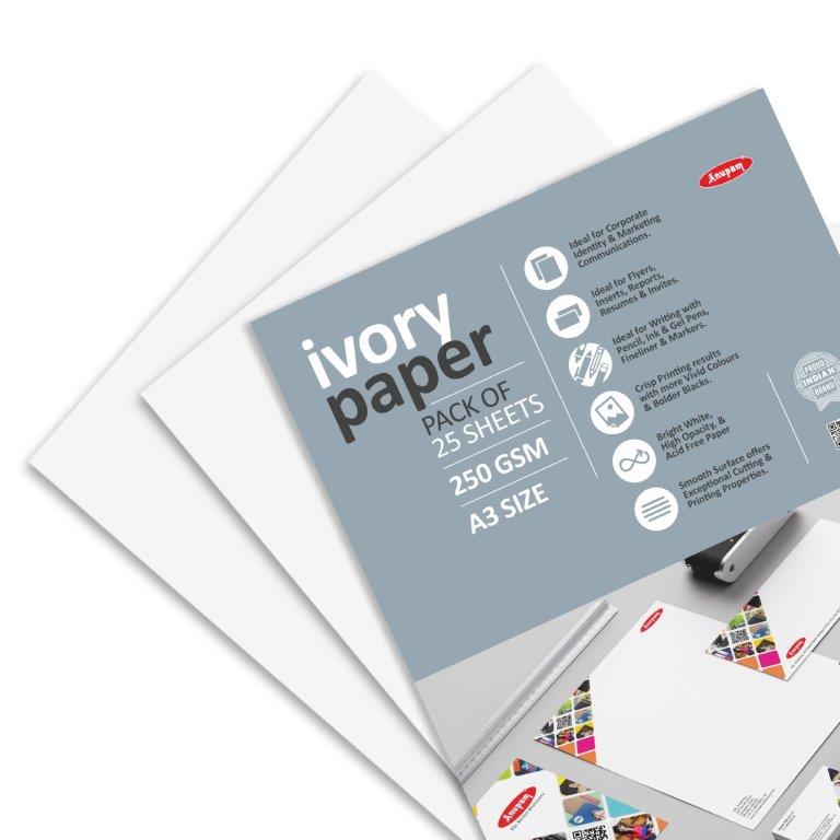 IVORY_PAPER_PACK_A3_3 Anupam Ivory Paper Pack – 250GSM Loose Sheets - Image 3