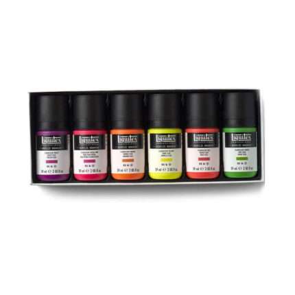 Liquitex Acrylic Gouache Fluorescent Shades Set of 6 Pcs