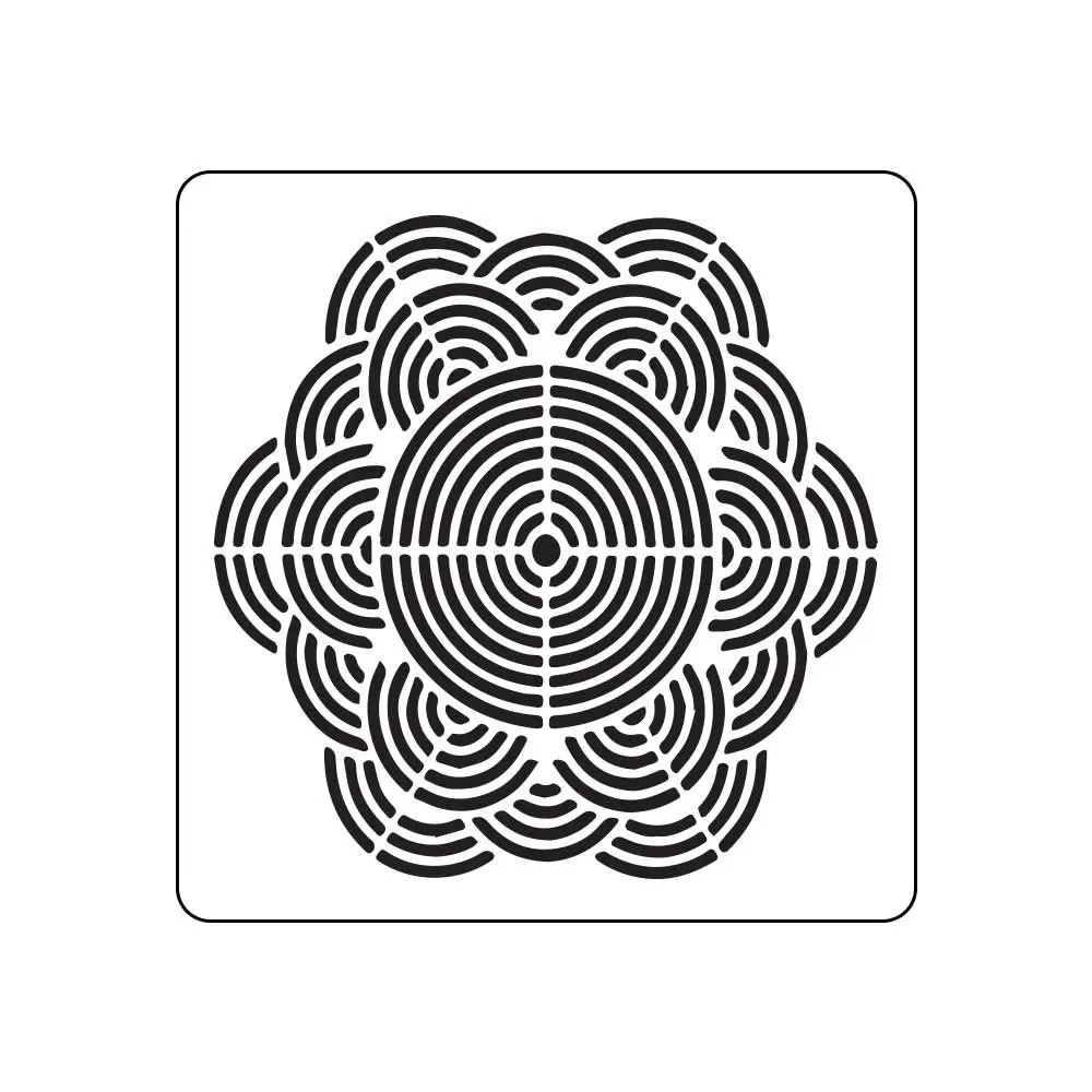 Pablo Art Circular Pattern Mandala Stencil 5 inch Pablo Art Circular Pattern Mandala Stencil 5 inch