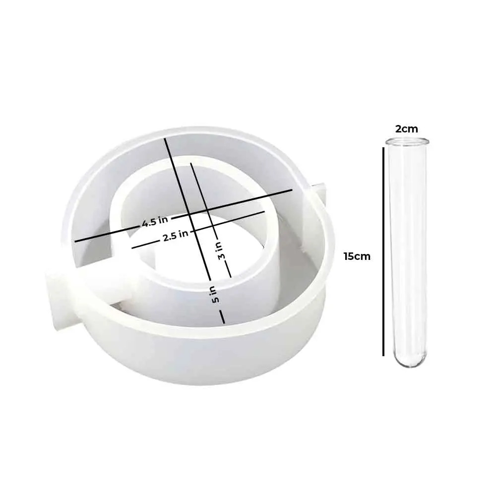 Pablo Art Oval Shaped Tube Planter Mould (1) Pablo Art Oval Shaped Tube Planter Silicone Mould