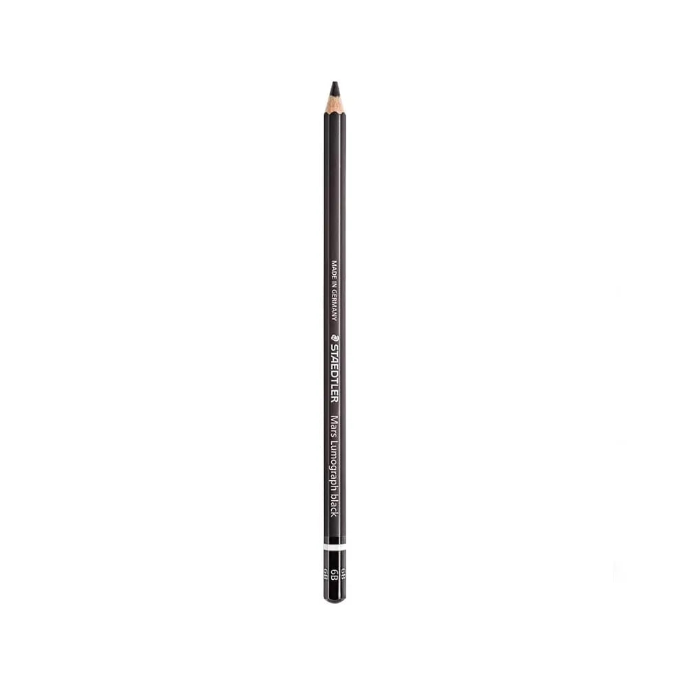 Staedtler-Mars-Lumograph-Black-Pencils-Staedtler-1667647982.jpg Staedtler Mars Lumograph 6B Black Pencil Pack Of 12 - Image 5