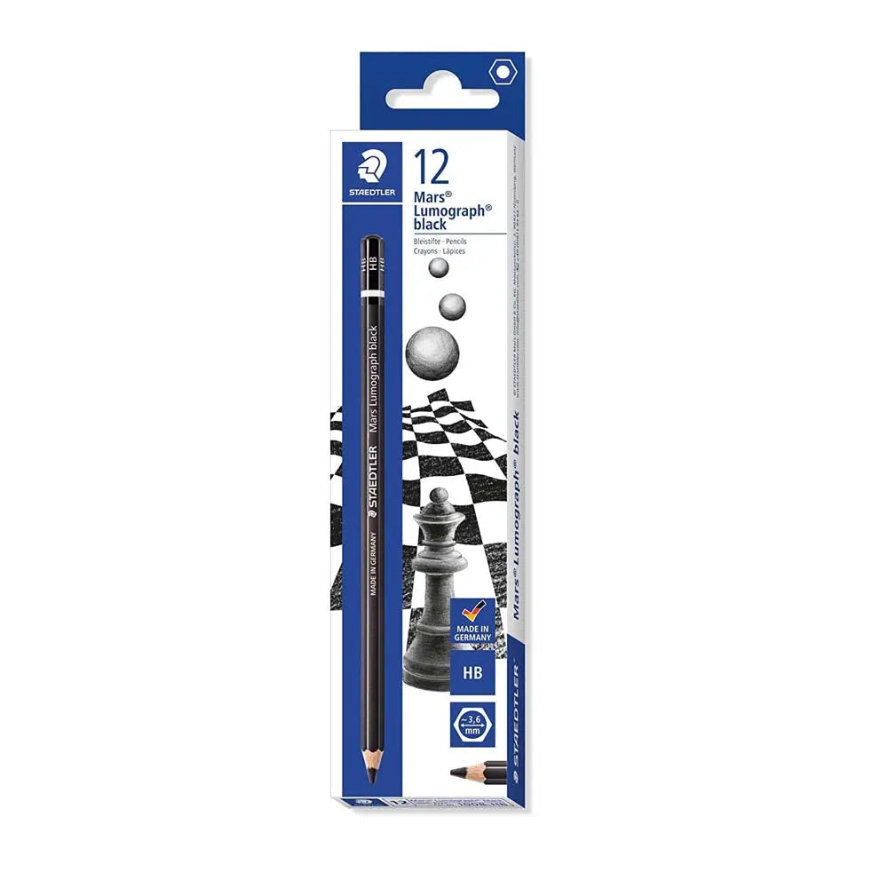 Staedtler-Mars-Lumograph-Black-Pencils-Staedtler-1667647992.jpg Staedtler Mars Lumograph 6B Black Pencil Pack Of 12 - Image 8
