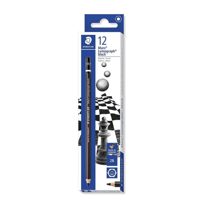 Staedtler Mars Lumograph 6B Black Pencil Pack Of 12 - Image 9