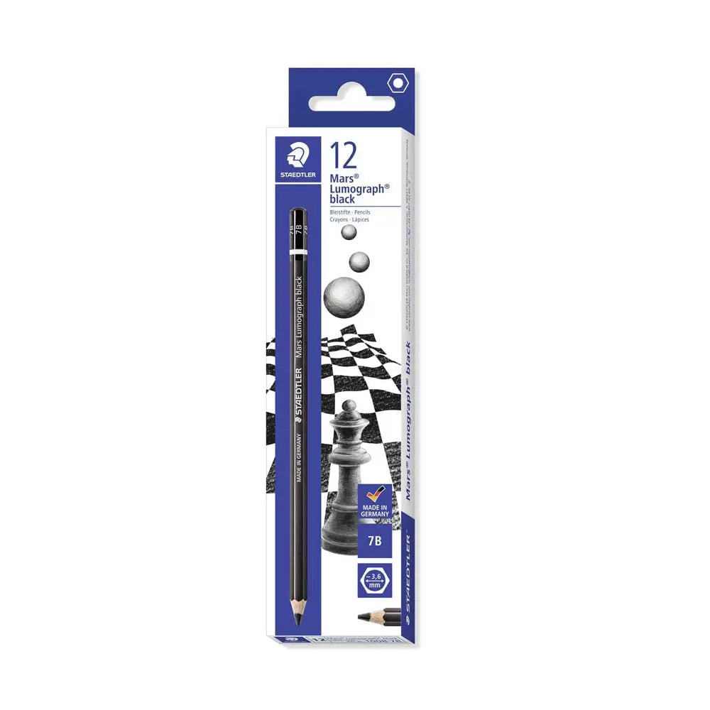 Staedtler-Mars-Lumograph-Black-Pencils-Staedtler-1667648010.jpg Staedtler Mars Lumograph 6B Black Pencil Pack Of 12 - Image 13