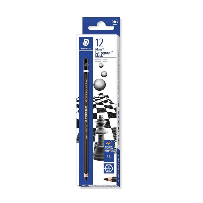 Staedtler Mars Lumograph 6B Black Pencil Pack Of 12 - Image 15