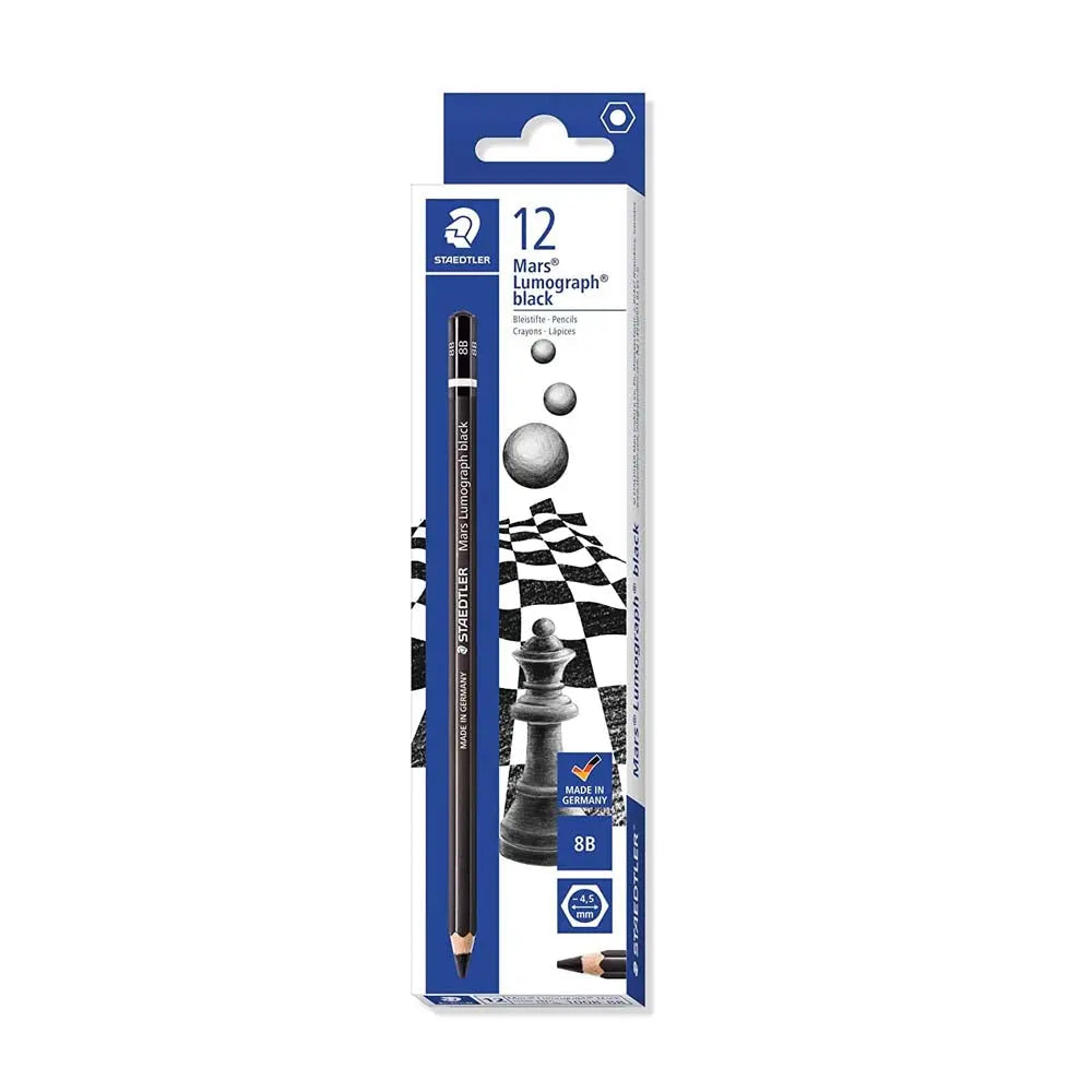 Staedtler-Mars-Lumograph-Black-Pencils-Staedtler-1667648017.jpg Staedtler Mars Lumograph 6B Black Pencil Pack Of 12 - Image 15
